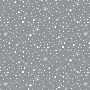 snowflakes on gray