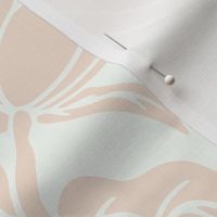 Large Traditional Damask Butterfly Floral in Ivory Cream White