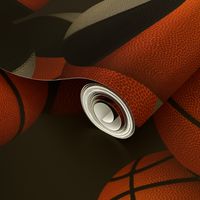 black gray team colors basketballs pattern on dark gray background