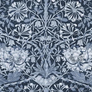 William Morris Honeysuckle - 3130 large - Blue