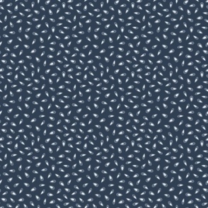 Scattered Pear Seeds Small Scale - Navy, Steel Blue