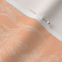 Line drawn floral Damask small scale 