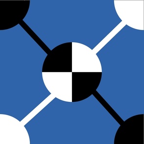 Bauhaus Circles in Blue