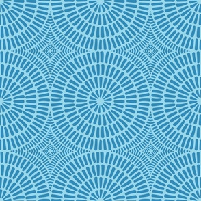 Mosaic Circles - Denim Blues