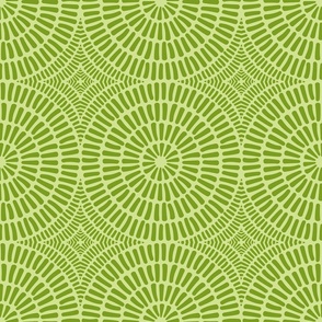 Mosaic Circles - Hot Olive Green