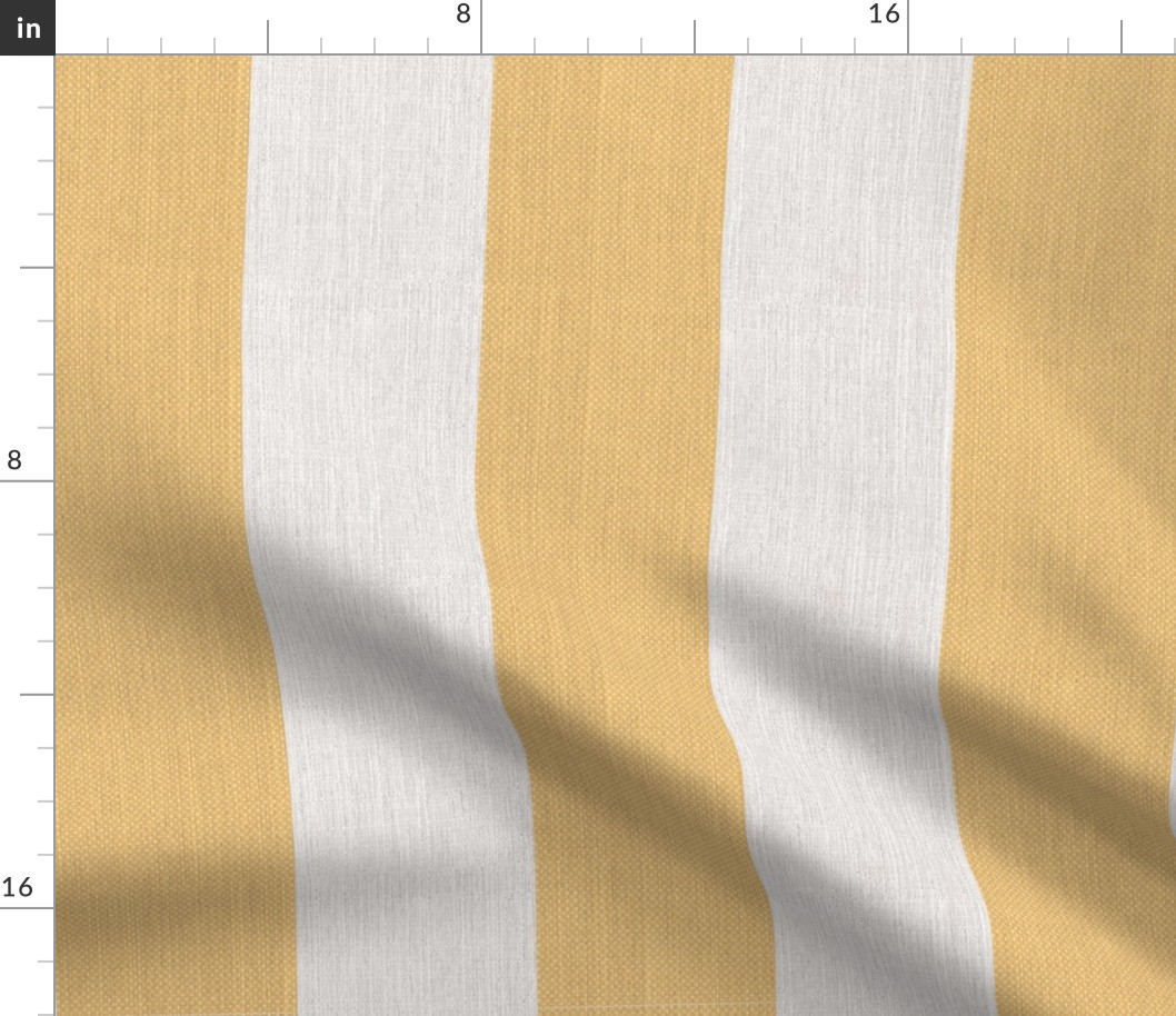 4 inch gold and creme stripe on linen
