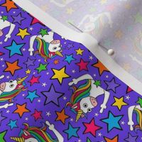 Small Scale Sassy Unicorns Purple