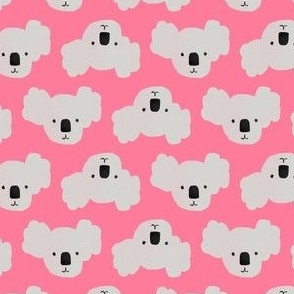 Koalas on Hot Pink 