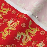 Chinese New Year dragon red gold small