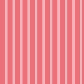 Pink on Red stripe - 1/2 inch