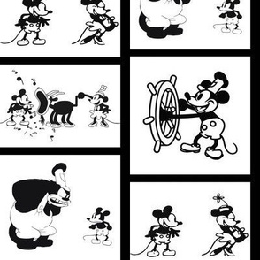 Steamboat Willie on White