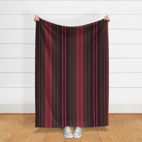 Striped vertical pattern brown, black, crimson