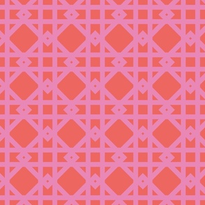 pink and red cane geometric