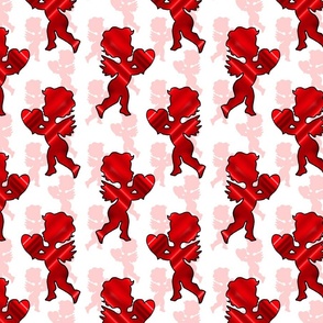 Red Foil Cupids (light white background)