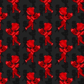 Red Foil Cupids (dark charcoal grey background)