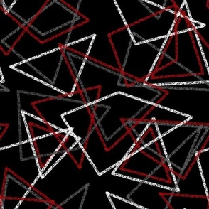 Geometric pattern triangles on black