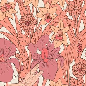 Welcoming Country Garden-in Pantone fuzzy peach