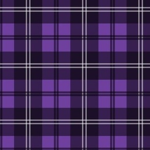 Purple Plaid with Black and White