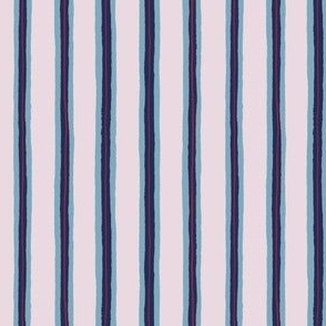 MEDIUM - Vertical stripes wallpaper with four layers and irregular outline - organic look - navy