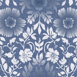 Papyrus floral pattern in blue