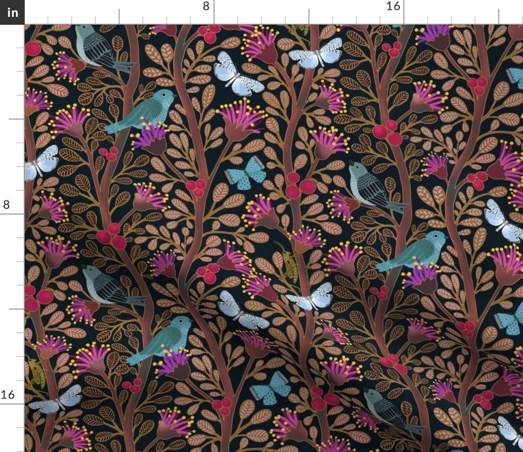 Songbird Grove in plum - medium - 10.5” 