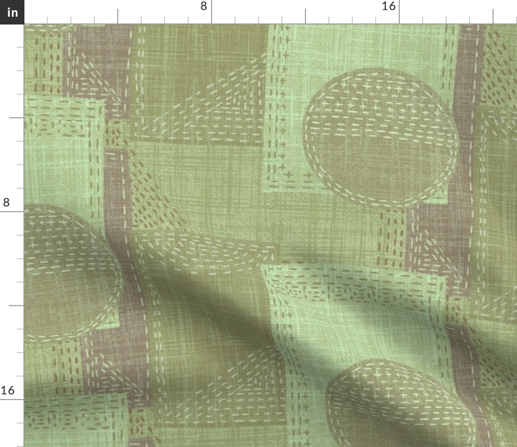 Acorn Botanical Dye Boro Quilt- Large