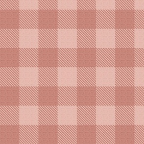 Pastel and textured rose pink checkerboard, cozy and cheerful like a quilted game board.