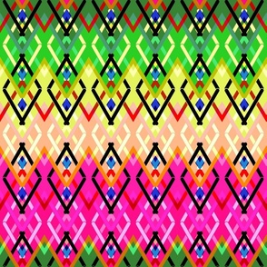 Beautiful geometric pattern in neon colors