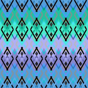 Beautiful geometric pattern in turquoise lilac color