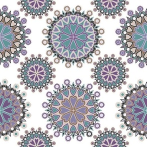 beautiful pattern with medallions retro decoration