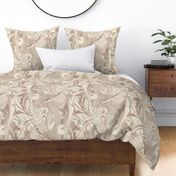 Modern Arts and Crafts - Gilded Shadowed Filigree - Soft Neutrals