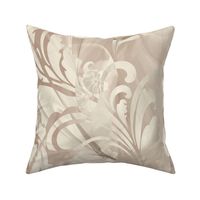 Modern Arts and Crafts - Gilded Shadowed Filigree - Soft Neutrals