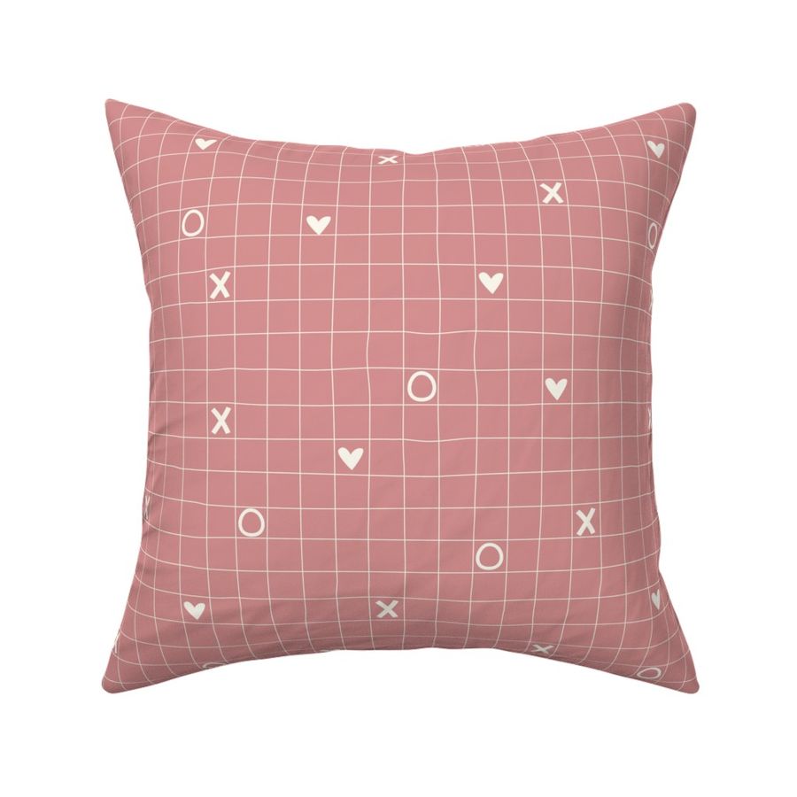 Heartful Tic Tac Toe on Pink