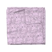Personalised Fabric - Grey on Lt Pink