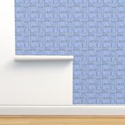 Personalised Fabric - Grey on Lt Blue