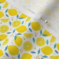 Small - Fruit Lemons Modern on White