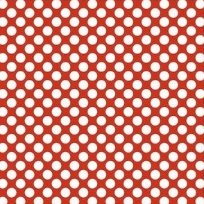 Smaller Bold Dots in Rustic Red