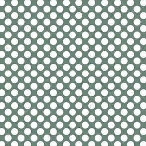 Smaller Bold Dots in Soft Pine Green