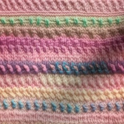 Knitted Pastel Stripes Pattern