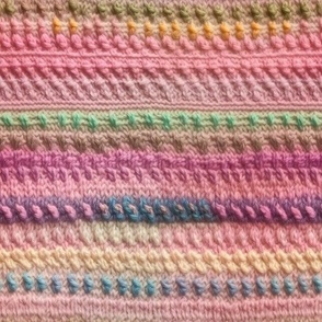 Knitted Pastel Stripes Pattern