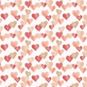Sweet Love Multi Colored Hearts- Small 4"x4"