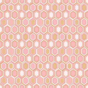 Retro Hexagons (6") - cream, pink, yellow (ST2023RH)