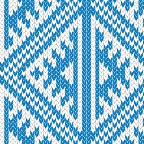 Elma Fair Isle Knit Lake Blue 0081c8 Large