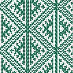 Elma Fair Isle Knit Billiard 006646 Medium