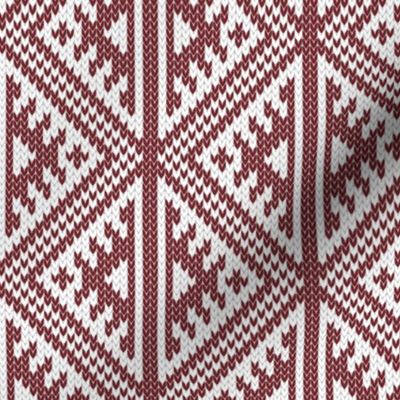 Elma Fair Isle Knit Sun-Dried Tomato 752329 Medium