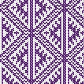 Elma Fair Isle Knit Petit Verdot 490b65 Medium