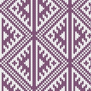 Elma Fair Isle Knit Phlox 692d5d Medium