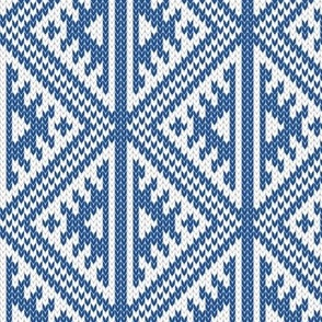 Elma Fair Isle Knit Nautical Blue 1b5091 Medium