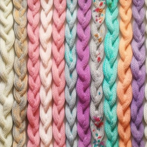 Knitted Pastel Cables Pattern