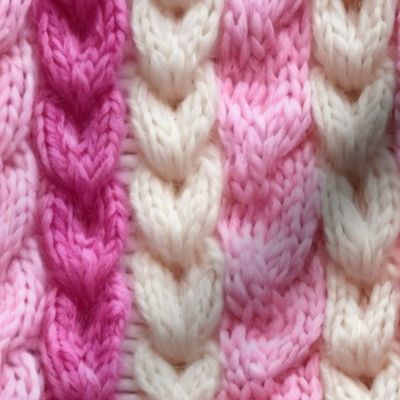 Knitted Pink Cables Pattern